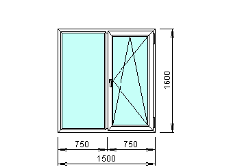 окно 1500*1600 — без раскладки BRUSBOX SUPER AERO 70 мм